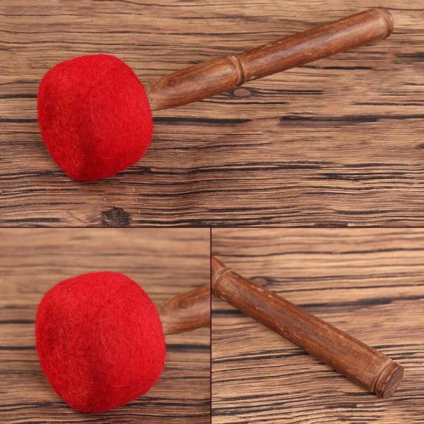 Handcrafted Red Felt Mallet